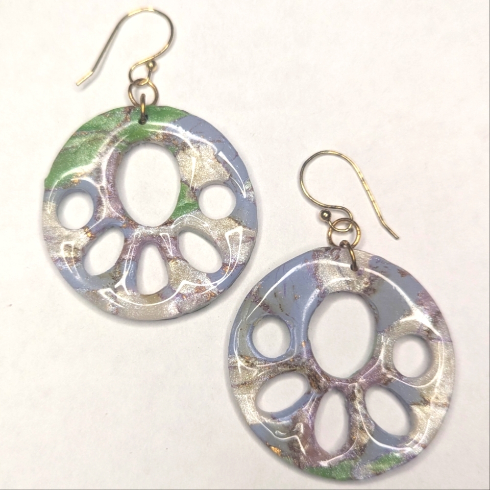 Multicolor Pastel Maximalism Earrings - Picture 5 of 8